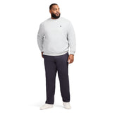 BIG & TALL ADVANTAGE PERFORMANCE CREWNECK FLEECE - LT GREY HTHR