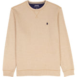 BIG & TALL ADVANTAGE PERFORMANCE CREWNECK FLEECE - CAMEL HTHR