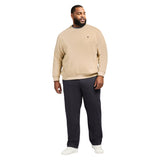BIG & TALL ADVANTAGE PERFORMANCE CREWNECK FLEECE - CAMEL HTHR