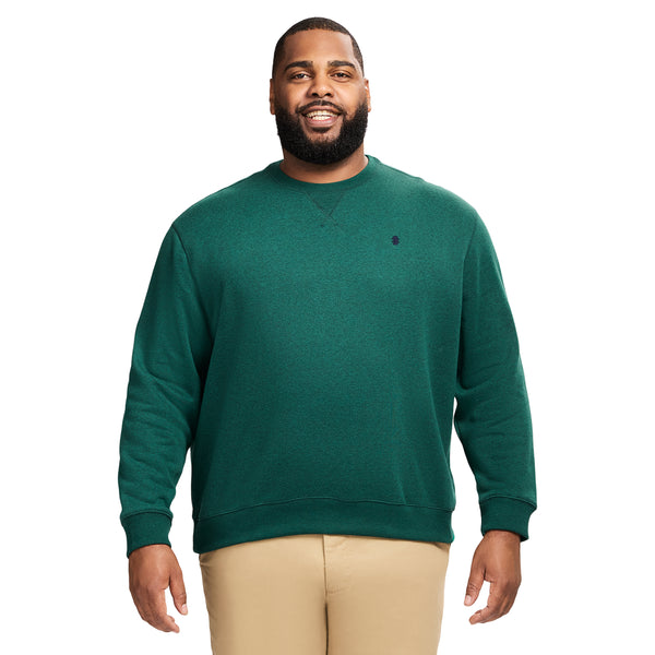 BIG & TALL ADVANTAGE PERFORMANCE CREWNECK FLEECE - RAIN FOREST