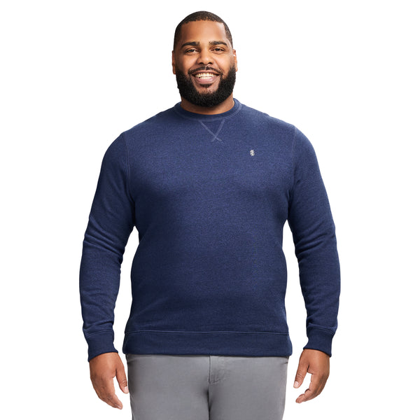 BIG & TALL ADVANTAGE PERFORMANCE CREWNECK FLEECE - NAVY BLAZER
