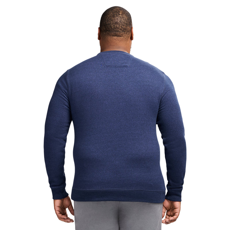 BIG & TALL ADVANTAGE PERFORMANCE CREWNECK FLEECE - NAVY BLAZER