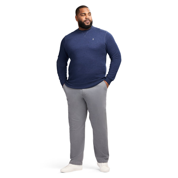 BIG & TALL ADVANTAGE PERFORMANCE CREWNECK FLEECE - NAVY BLAZER