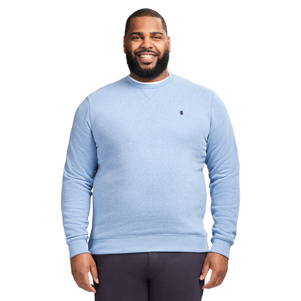 BIG & TALL ADVANTAGE PERFORMANCE CREWNECK FLEECE - DELLA ROBBIA BLUE