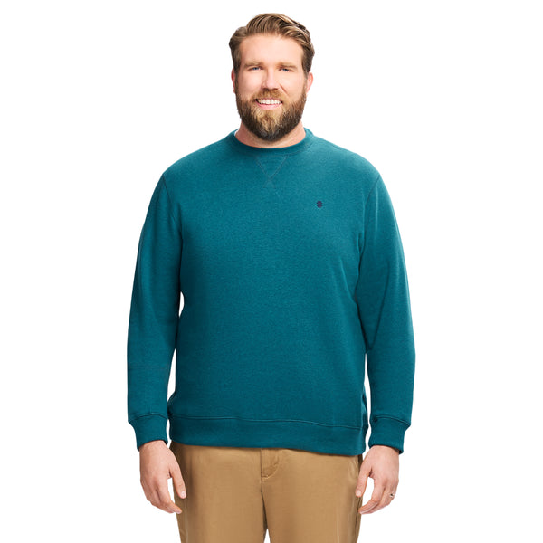 BIG & TALL ADVANTAGE PERFORMANCE CREWNECK FLEECE - BLUE CORAL