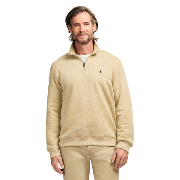 ADVANTAGE PERFORMANCE QUARTER ZIP FLEECE - CAMEL HTHR