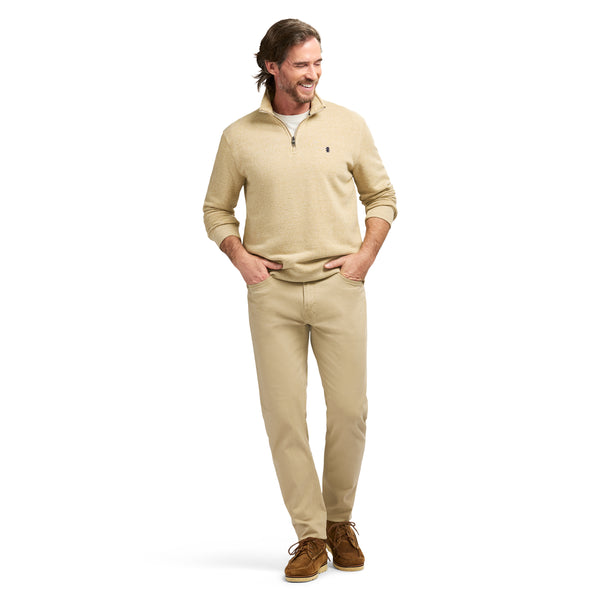 ADVANTAGE PERFORMANCE QUARTER ZIP FLEECE - CAMEL HTHR