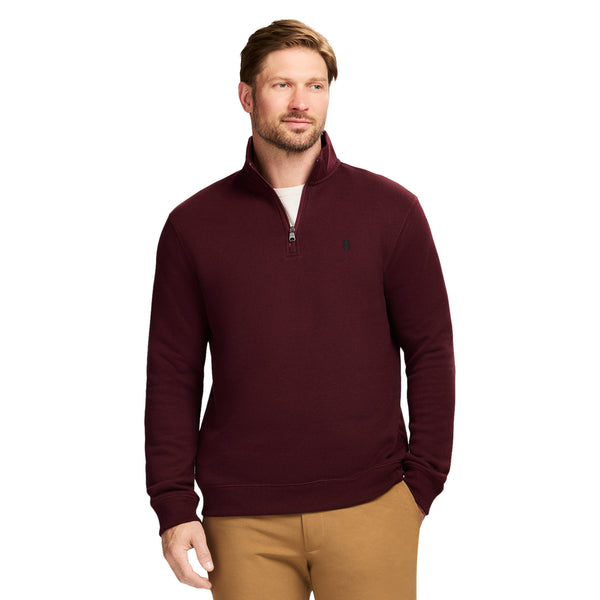 Advantage Performance Quarter Zip Fleece - Velvet Maroon – IZOD