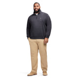 BIG & TALL ADVANTAGE PERFORMANCE QUARTER ZIP FLEECE - BLACK