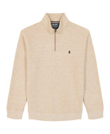 BIG & TALL ADVANTAGE PERFORMANCE QUARTER ZIP FLEECE - CAMEL HTHR