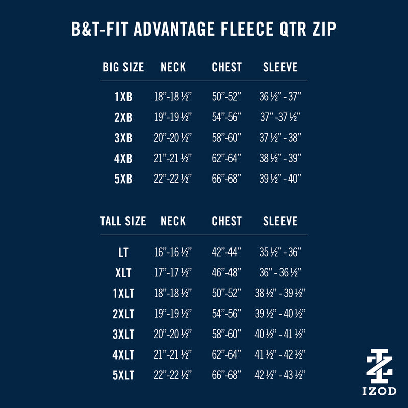 BIG & TALL ADVANTAGE PERFORMANCE QUARTER ZIP FLEECE - CAMEL HTHR