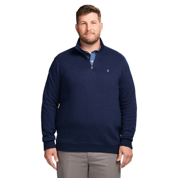 BIG & TALL ADVANTAGE PERFORMANCE QUARTER ZIP FLEECE - NAVY BLAZER