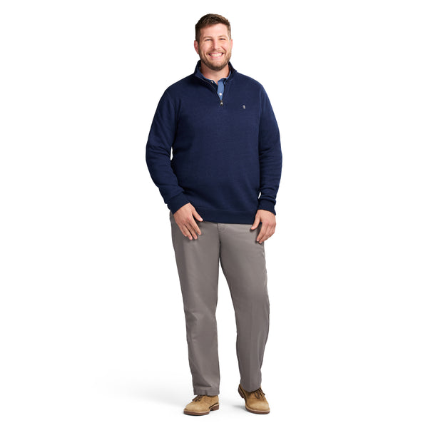 BIG & TALL ADVANTAGE PERFORMANCE QUARTER ZIP FLEECE - NAVY BLAZER