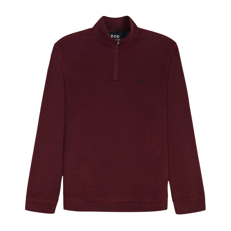 BIG & TALL ADVANTAGE PERFORMANCE QUARTER ZIP FLEECE - VELVET MAROON