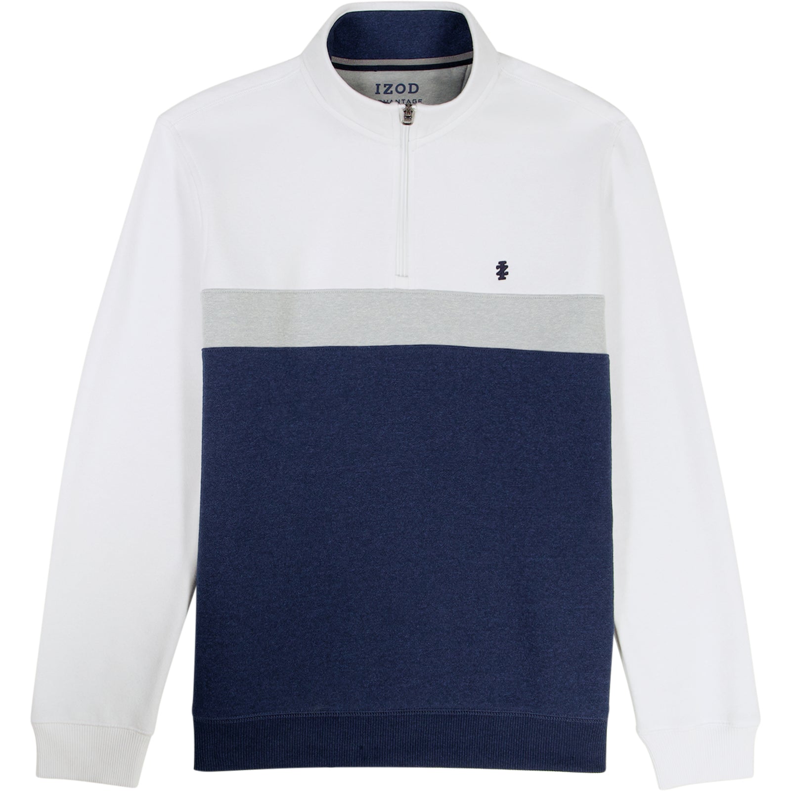 Advantage Performance Colorblock Quarter Zip Fleece - Bright White