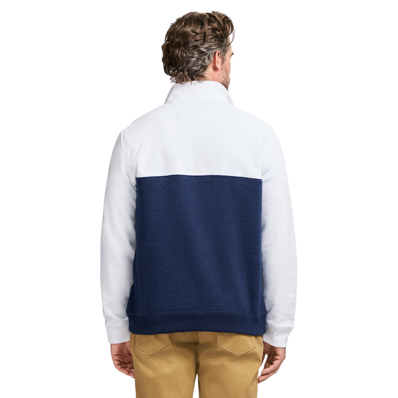 ADVANTAGE PERFORMANCE COLORBLOCK QUARTER ZIP FLEECE - BRIGHT WHITE