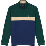 ADVANTAGE PERFORMANCE COLORBLOCK QUARTER ZIP FLEECE - RAIN FOREST