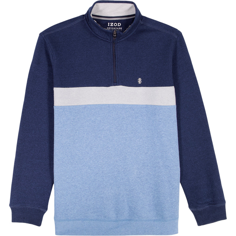 ADVANTAGE PERFORMANCE COLORBLOCK QUARTER ZIP FLEECE - NAVY BLAZER