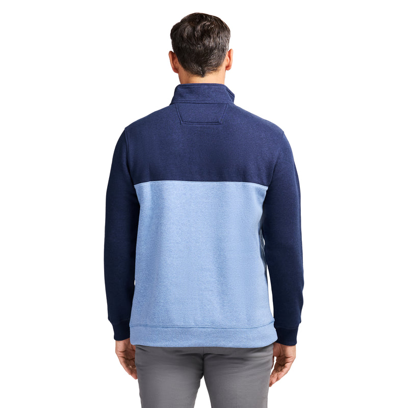ADVANTAGE PERFORMANCE COLORBLOCK QUARTER ZIP FLEECE - NAVY BLAZER