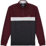 ADVANTAGE PERFORMANCE COLORBLOCK QUARTER ZIP FLEECE - VELVET MAROON