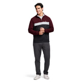 ADVANTAGE PERFORMANCE COLORBLOCK QUARTER ZIP FLEECE - VELVET MAROON