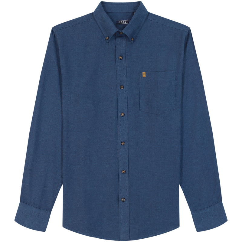 STRATTON FLANNEL LONG SLEEVE 
BUTTON DOWN SHIRT - TRUE NAVY