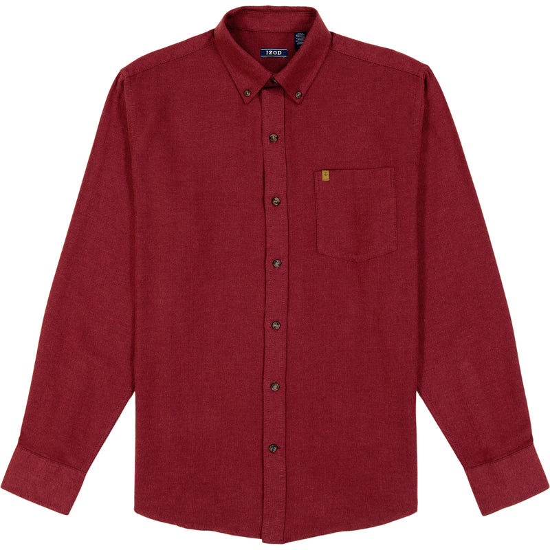 STRATTON FLANNEL LONG SLEEVE 
BUTTON DOWN SHIRT - SUNDRIED TOMATO