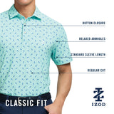 GOLF SWINGFLEX ELITE PRINTED POLO - RAPTURE ROSE