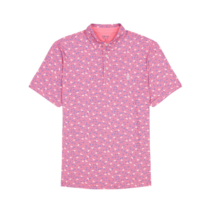 GOLF SWINGFLEX ELITE PRINTED POLO - RAPTURE ROSE