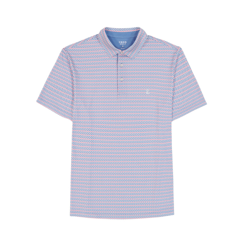GOLF SWINGFLEX ELITE PRINTED POLO - MOONLIGHT BLUE