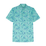 GOLF SWINGFLEX ELITE PRINTED POLO - BERYL GREEN