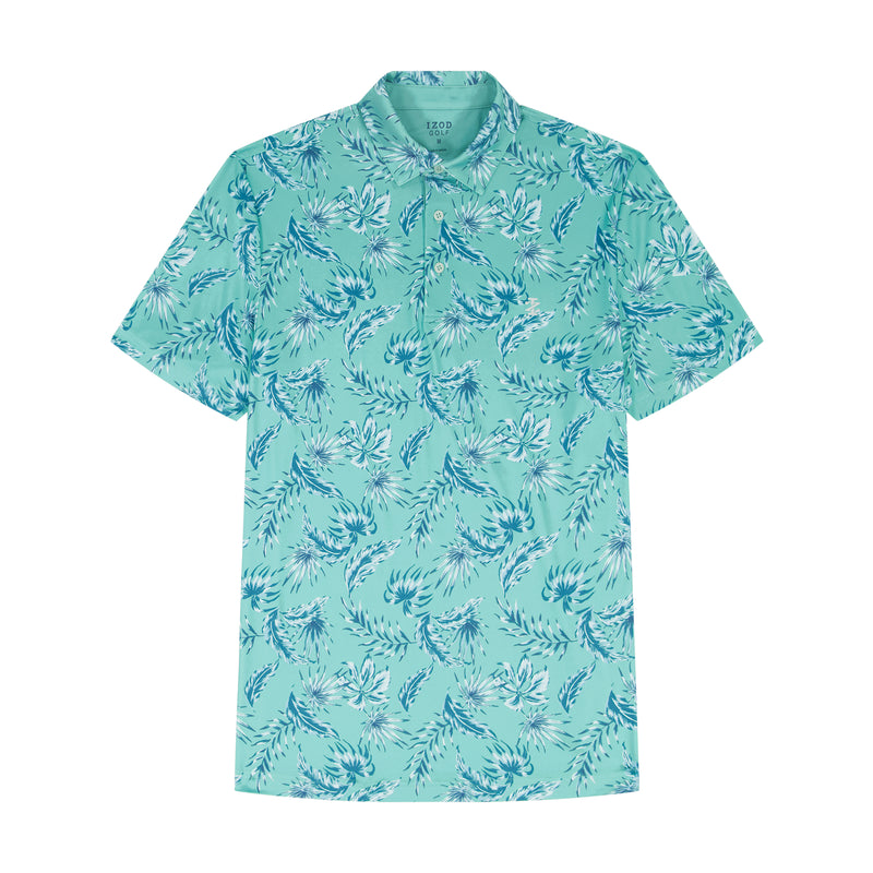 GOLF SWINGFLEX ELITE PRINTED POLO - BERYL GREEN
