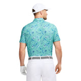 GOLF SWINGFLEX ELITE PRINTED POLO - BERYL GREEN