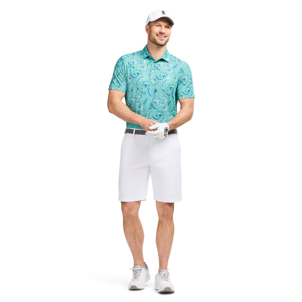 GOLF SWINGFLEX ELITE PRINTED POLO - BERYL GREEN