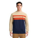 ADVANTAGE PERFORMANCE COLORBLOCK CREWNECK FLEECE  - CAMEL HTHR