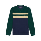 ADVANTAGE PERFORMANCE COLORBLOCK CREWNECK FLEECE  - RAIN FOREST