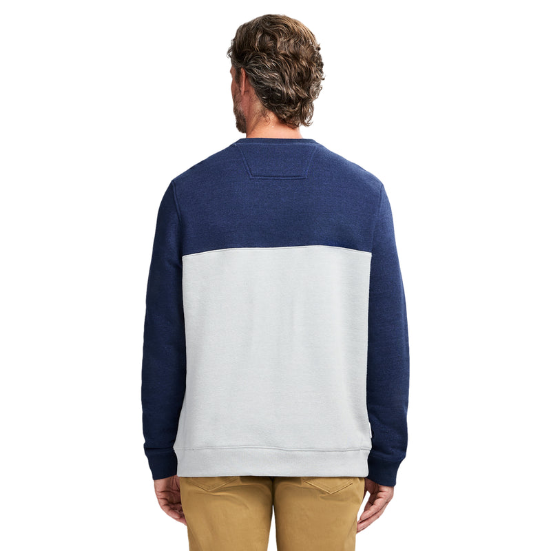 ADVANTAGE PERFORMANCE COLORBLOCK CREWNECK FLEECE  - NAVY BLAZER