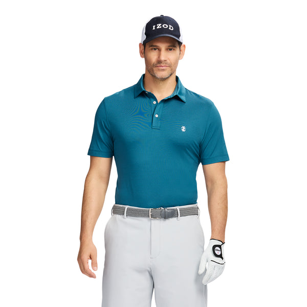 GOLF SWINGFLEX ELITE MESH POLO - BLUE CORAL