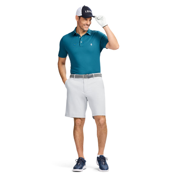GOLF SWINGFLEX ELITE MESH POLO - BLUE CORAL