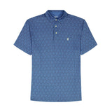 GOLF SWINGFLEX ELITE PRINTED POLO - MOONLIGHT BLUE