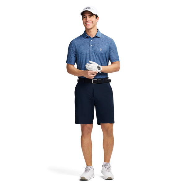 GOLF SWINGFLEX ELITE PRINTED POLO - MOONLIGHT BLUE