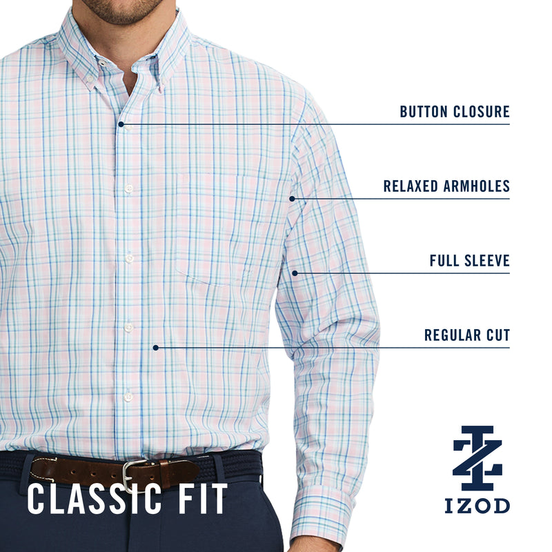 PERFORMANCE COMFORT LONG SLEEVE BUTTON DOWN SHIRT - FIR
