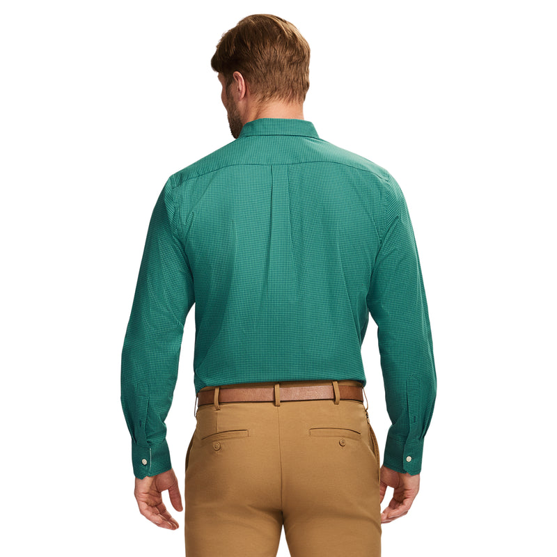 PERFORMANCE COMFORT LONG SLEEVE BUTTON DOWN SHIRT - FIR