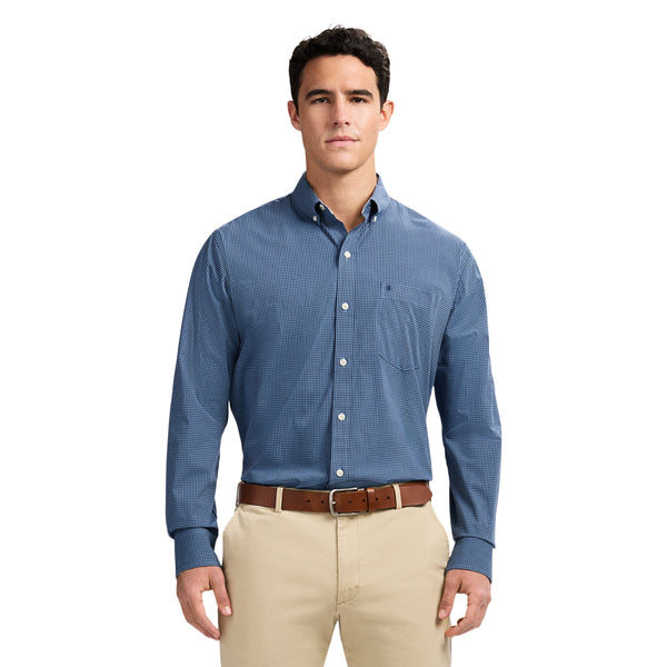 PERFORMANCE COMFORT LONG SLEEVE BUTTON DOWN SHIRT - RIVIERA