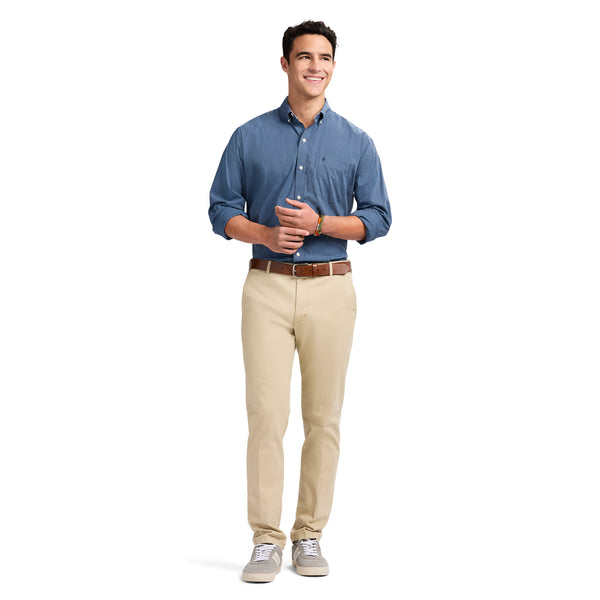 PERFORMANCE COMFORT LONG SLEEVE BUTTON DOWN SHIRT - RIVIERA