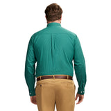 BIG & TALL PERFORMANCE COMFORT LONG SLEEVE PLAID BUTTON DOWN SHIRT - FIR