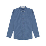 BIG & TALL PERFORMANCE COMFORT LONG SLEEVE PLAID BUTTON DOWN SHIRT - RIVIERA