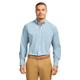 PERFORMANCE COMFORT LONG SLEEVE BUTTON DOWN SHIRT - LARKSPUR