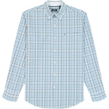BIG & TALL PERFORMANCE COMFORT LONG SLEEVE PLAID BUTTON DOWN SHIRT - TREKKING GREEN