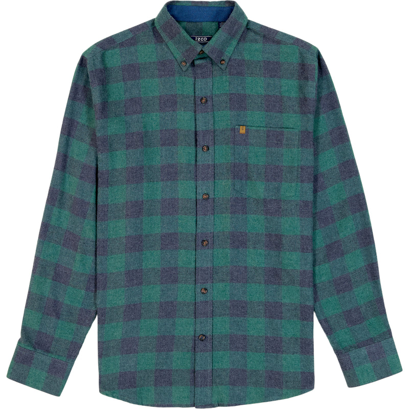 STRATTON FLANNEL LONG SLEEVE 
BUTTON DOWN SHIRT - TREKKING GREEN